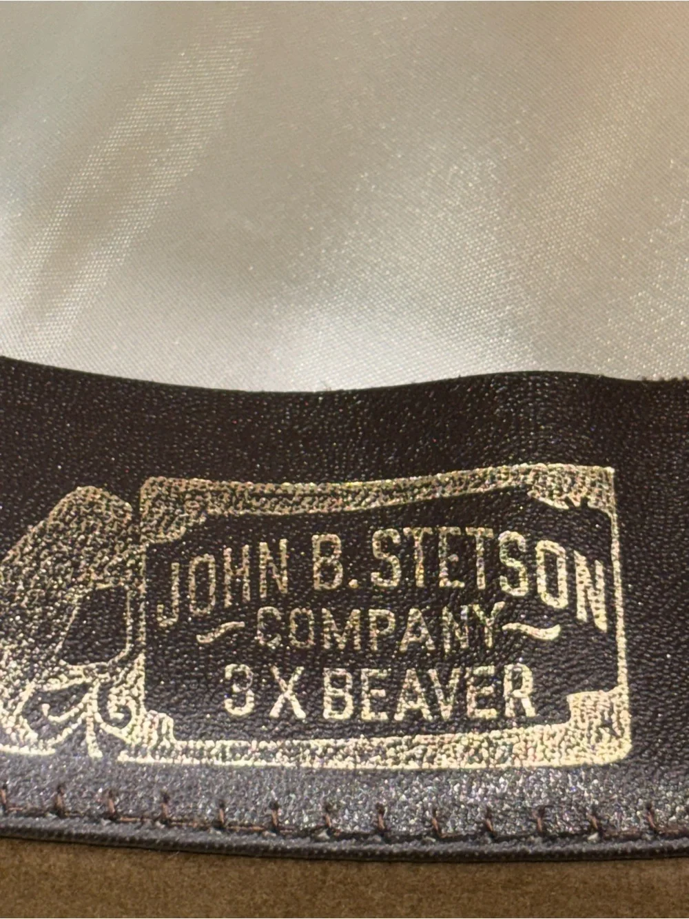 Stetson  XXX Cowboy Hat Size 7.5 USA Made Brown Leather